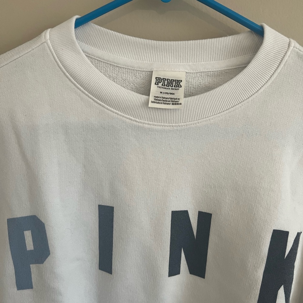 Victoria’s Secret PINK Cropped Sweatshirt Medium - Picture 3 of 5